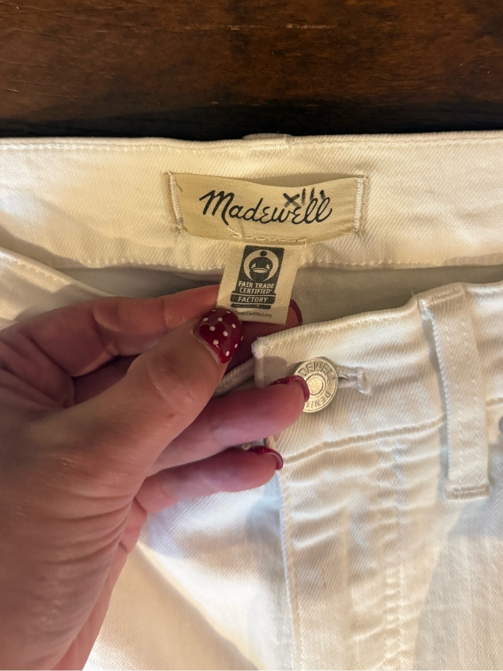 Madewell The Perfect Vintage Jean white straight leg size 28 - Picture 3 of 5